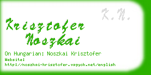 krisztofer noszkai business card